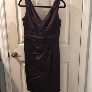 Plum David’s bridal bridesmaid dress